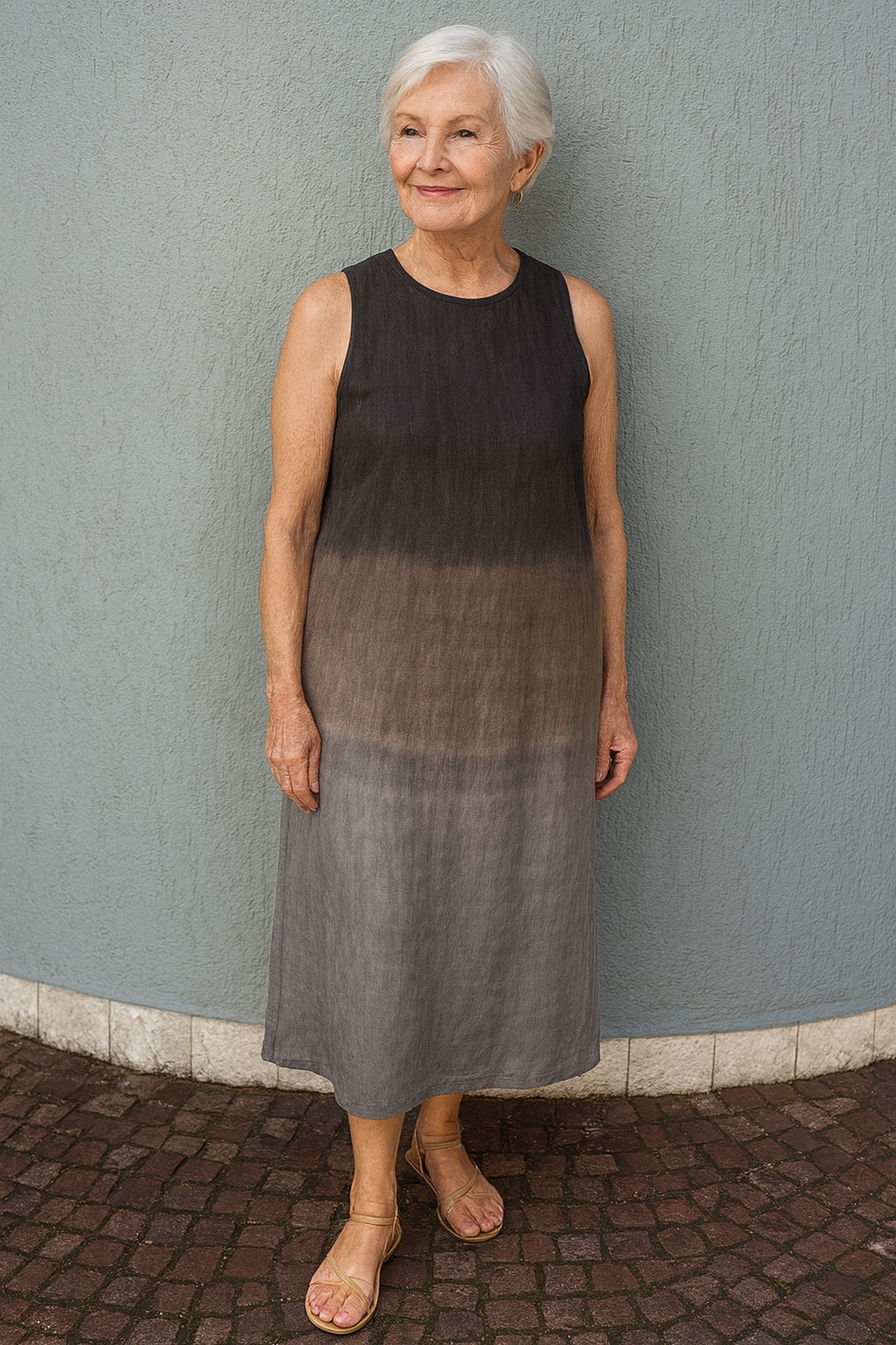 Rosalie | Vestido Midi Ombré Fluyente