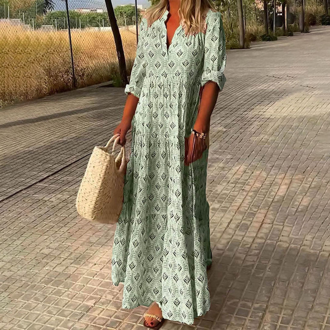 Nora | Vestido Maxi Boho Elegante