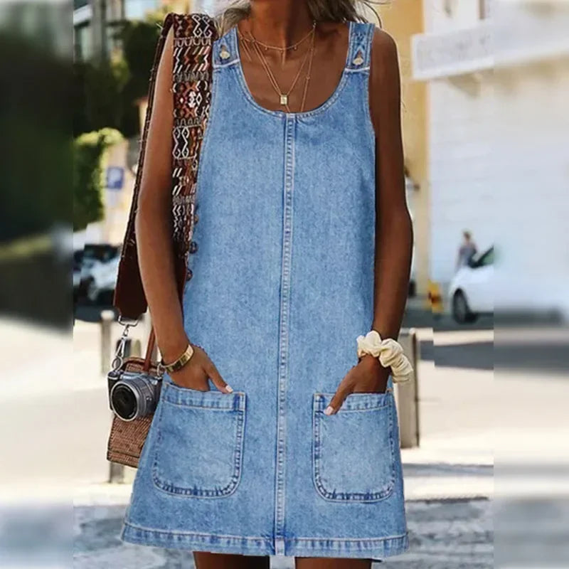 Sofia™ | Vestido de Verano de Denim Práctico y Ligero