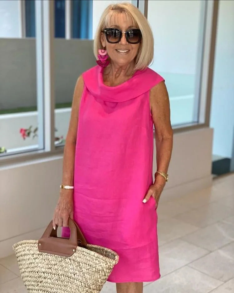 Helena | Vestido sin mangas con cuello redondo