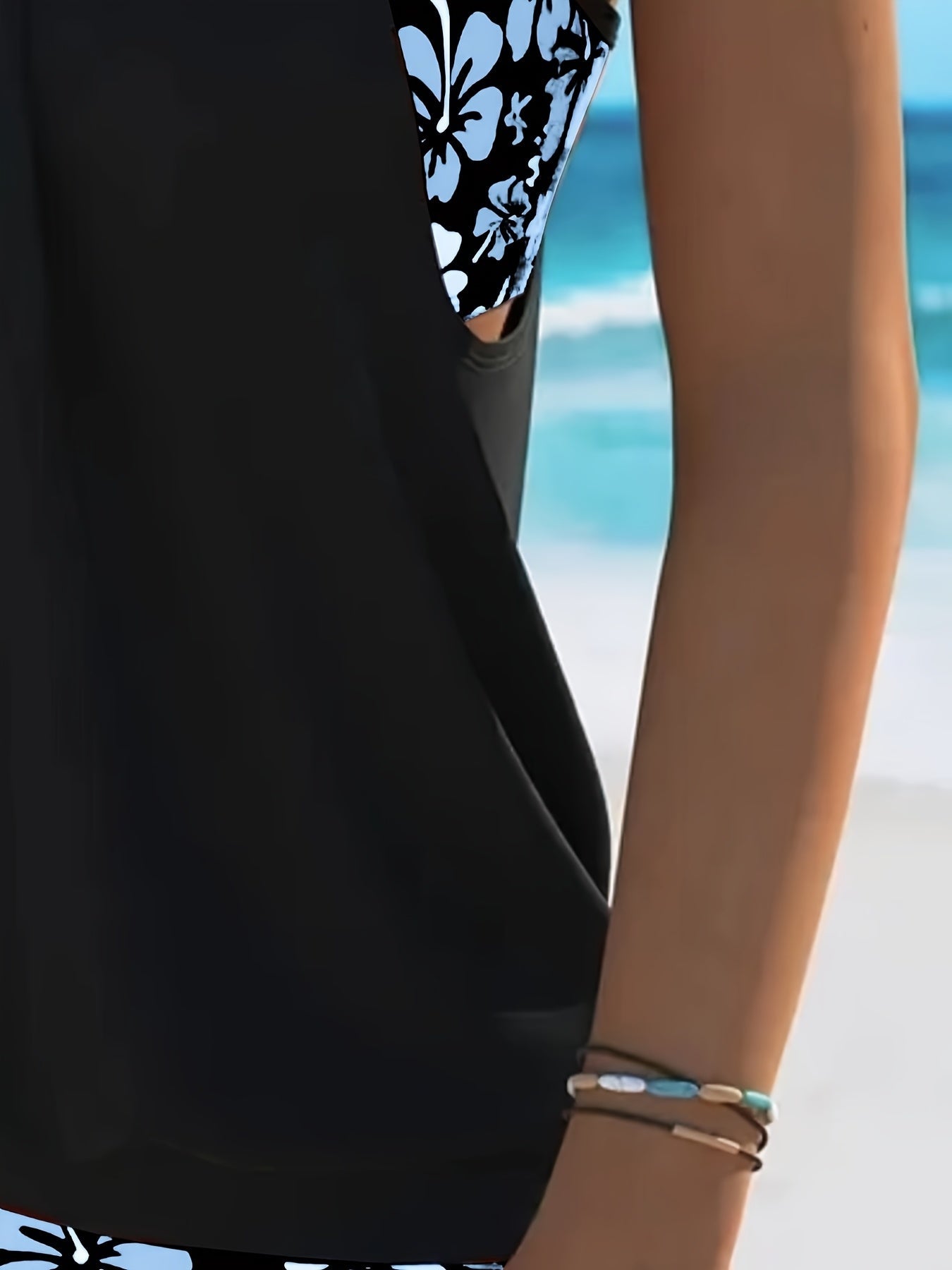 Isabella | Conjunto de Tankini Floral Azul