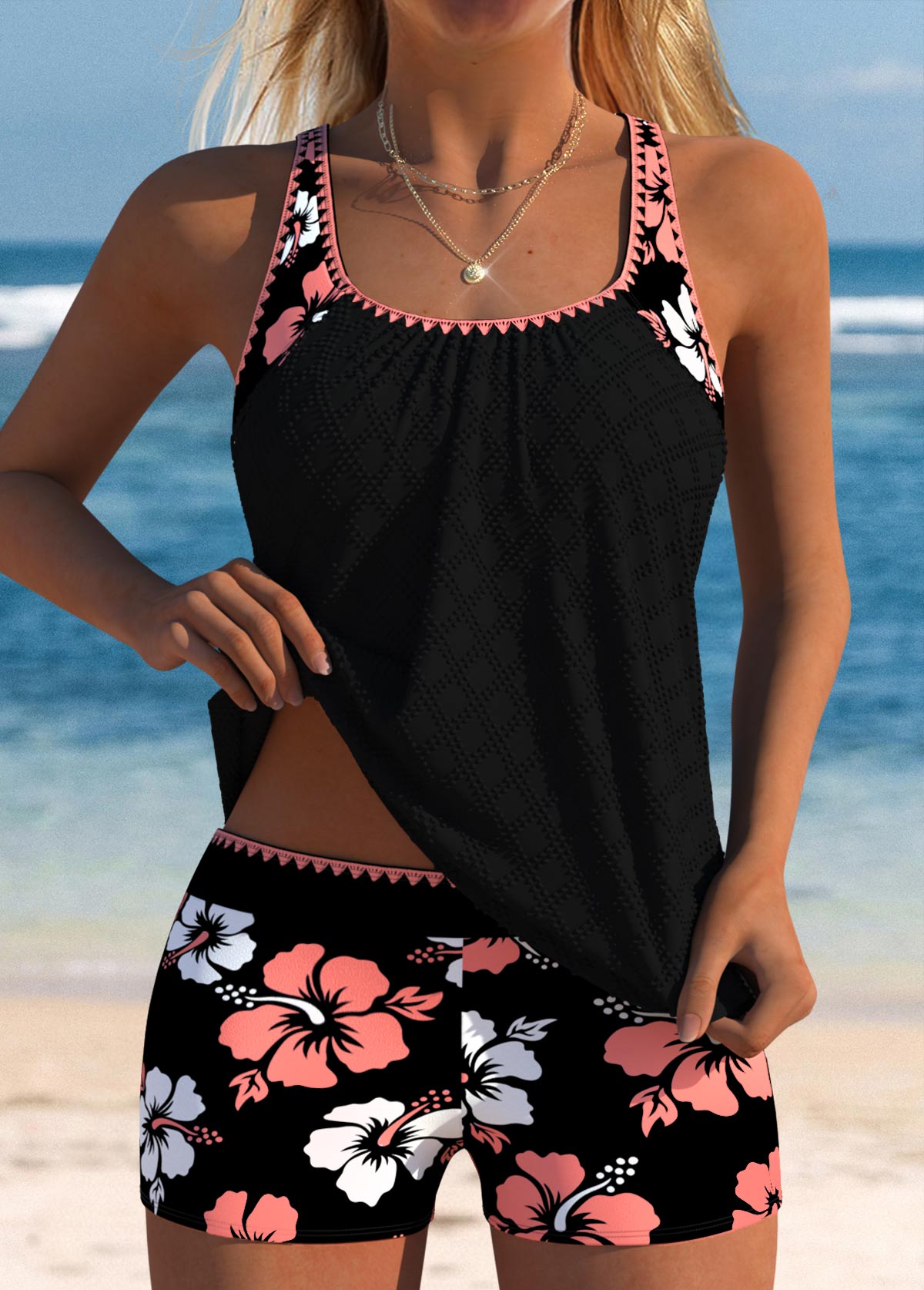 Arabelle | Conjunto de Tankini con Estampado Floral