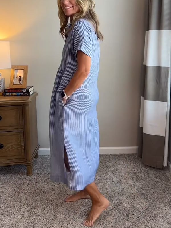 Mia | Vestido a Rayas Elegante