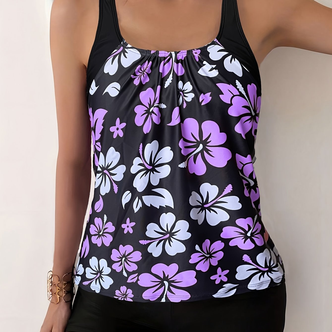 Elena | Conjunto de Tankini con Estampado Floral
