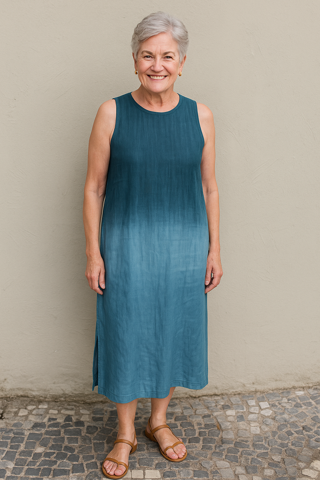 Rosalie | Vestido Midi Ombré Fluyente