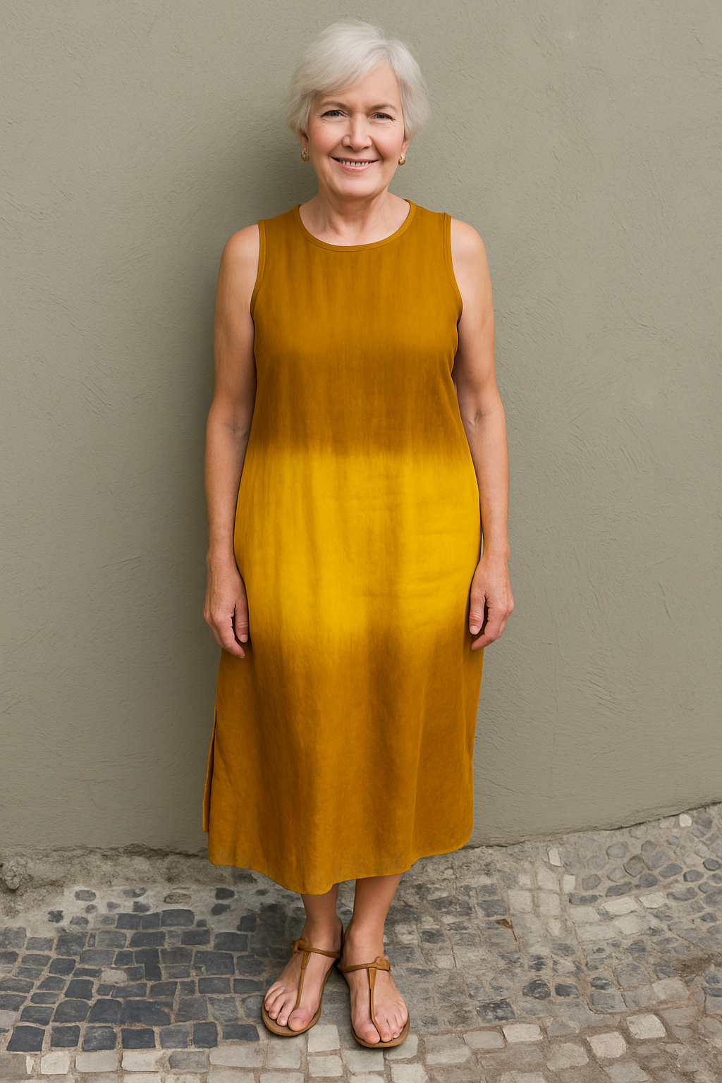 Rosalie | Vestido Midi Ombré Fluyente