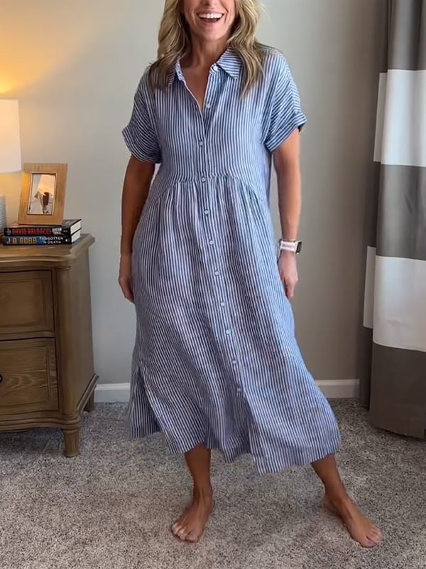 Mia | Vestido a Rayas Elegante