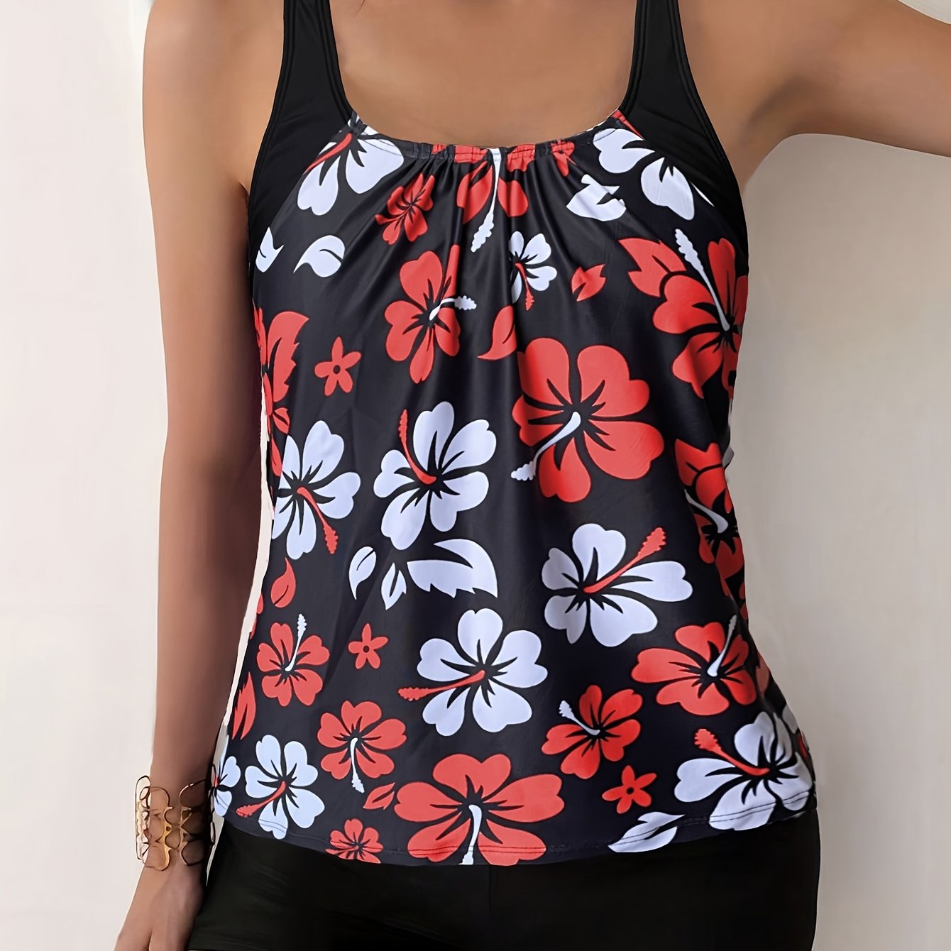 Elena | Conjunto de Tankini con Estampado Floral